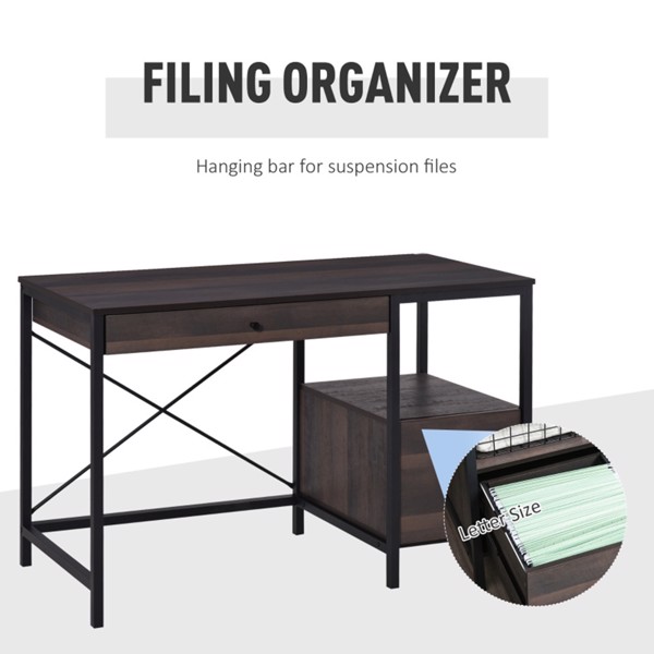 Computer Desk/ Office Writing Desk  -  Walnut Brown ( Amazon Shipping)（Prohibited by WalMart）