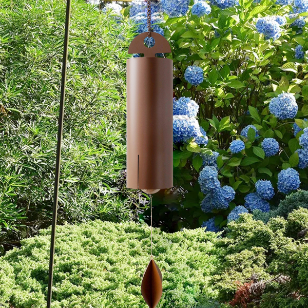 Outdoor Wind Chimes Heroic Windbell Antique Wind Bell, Deep Resonance Serenity Bell, Metal Cylinder Wind Chimes -S Size