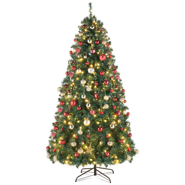 10ft Automatic Tree Structure PVC Material 1200 Lights Warm Color with Colorful 10 Modes with Remote Control 5090 Branches Christmas Tree Green