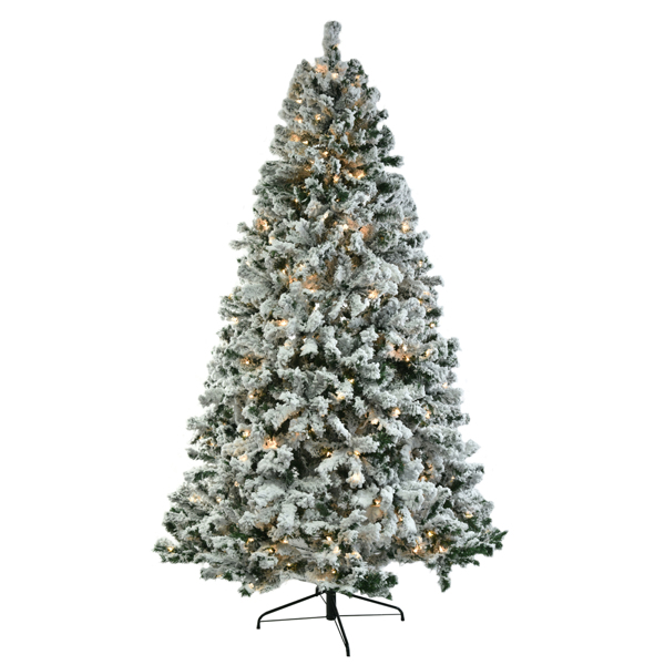 6ft Flocking Tied Light Christmas Tree Automatic Tree Structure