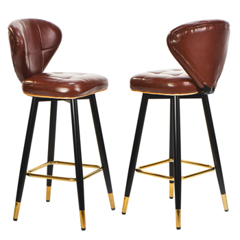 Jinsi Nan Bar Stools: 360-degree Swivel Bar Stool with backrest, Bar Set Furniture, Suitable for bar, Home bar, Small Cafe, Restaurant,Counter Height bar Stool, Bar Stools Set of 2