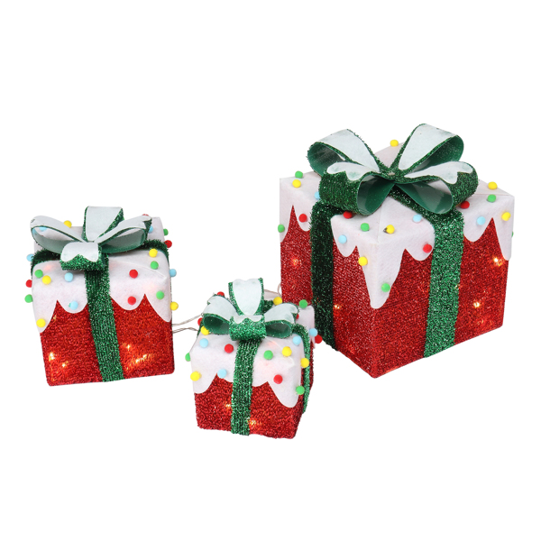 3pcs 60 Lights Iceberg Effect Colorful Small Cotton Balls Battery Type (Not Included) Garden Gift Box Decoration