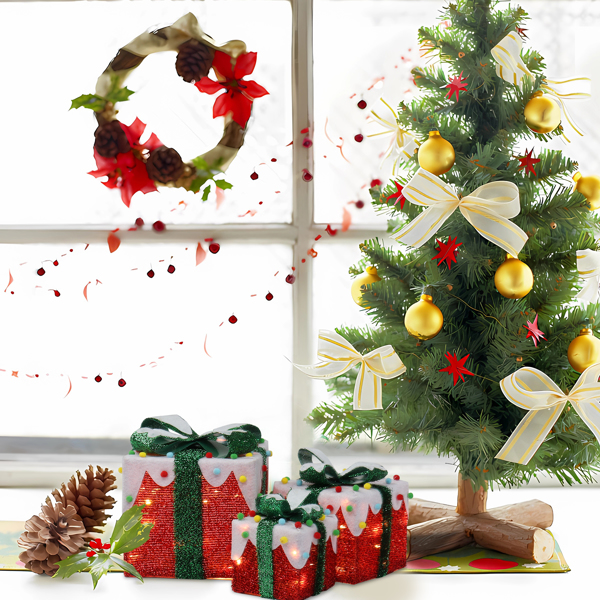 3pcs 60 Lights Iceberg Effect Colorful Small Cotton Balls Battery Type (Not Included) Garden Gift Box Decoration