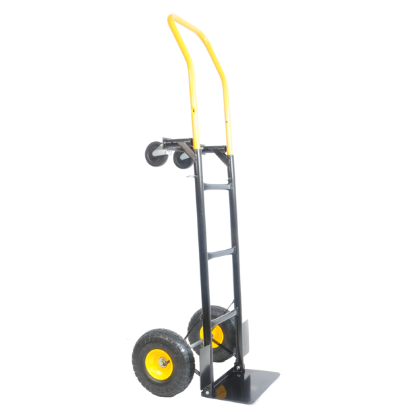 Hand Truck Dual Purpose 2 Wheel Dolly Cart and 4 Wheel Push Cart with Swivel Wheels 330 Lbs Capacity Heavy Duty Platform Cart for Moving/Warehouse/Garden/Grocery