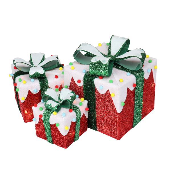 3pcs 60 Lights Iceberg Effect Colorful Small Cotton Balls Battery Type (Not Included) Garden Gift Box Decoration