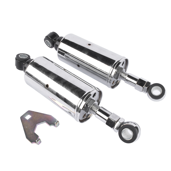 Rear Suspension Shocks Set Adjustable for Harley Softail Models 1989-1999 Silver