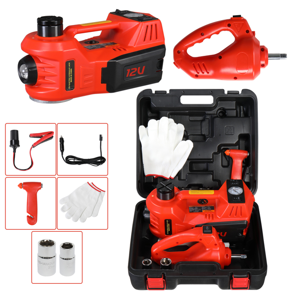 5t 15.5-45cm/With Impact Wrench 12v Electro-Hydraulic Jack Orange