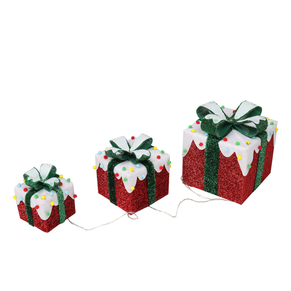 3pcs 60 Lights Iceberg Effect Colorful Small Cotton Balls Battery Type (Not Included) Garden Gift Box Decoration