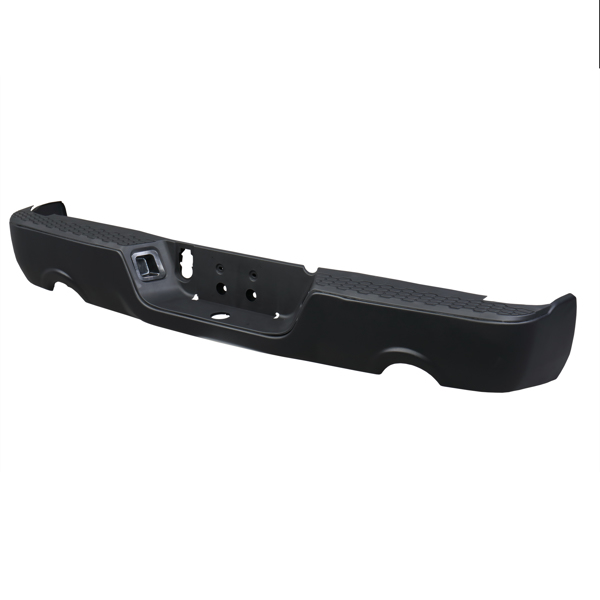 RAM 2009-2018 REAR BUMPER BLACK W/O Double Hole Rear Bumper Without Radar Hole, All Black