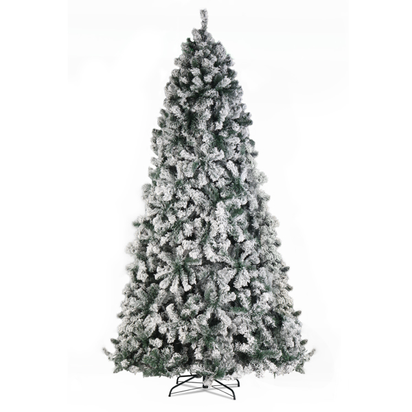 9ft 2094 Branch Automatic Tree Structure PVC Material Green Flocking 900 Lights Warm Color Four Colors 8 Modes With Remote Control Christmas Tree