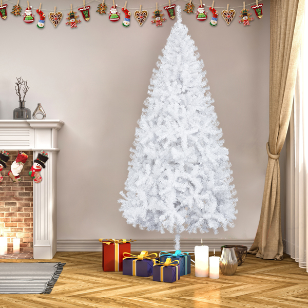 7FT Iron Leg White Christmas Tree with 950 Branches