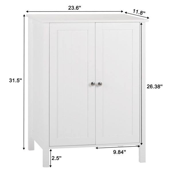 FCH Double Doors Bathroom Cabinet White