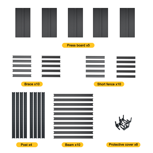 1830*1200*600mm  2面围栏款 置物架货架厨房置物架仓库置物架书架车库货架收纳架-3