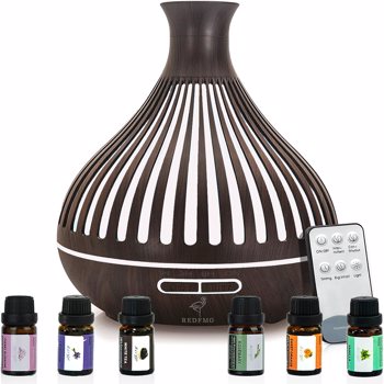 Diffusers for Essential Oil Large Room with Remote Control & Timer, 14 Light Auto-Off Aroma 360 Diffuser