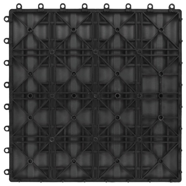 11 pcs Decking Tiles Deep Embossed WPC 12"x12" 1 sqm Gray-AS