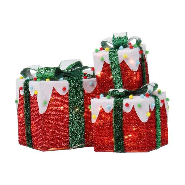 3pcs 60 Lights Iceberg Effect Colorful Small Cotton Balls Battery Type (Not Included) Garden Gift Box Decoration
