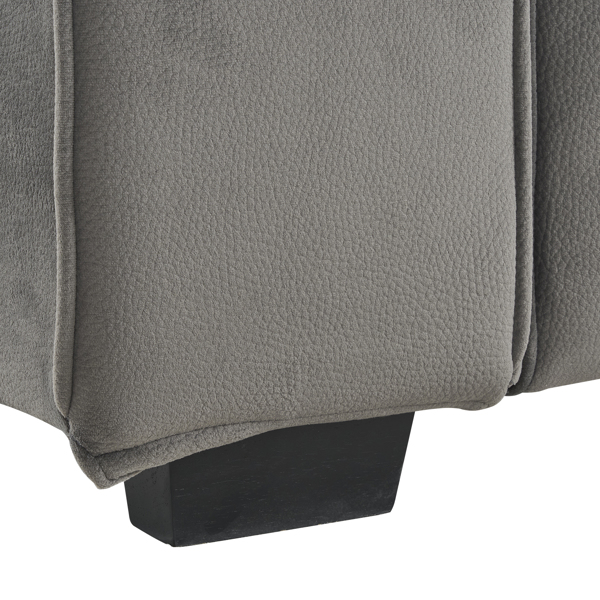 136*96*83cm Velvet 26cm Fully Removable Armrests Single Seat With Side Pockets Backrest Pull Points Indoor Single Sofa Dark Gray