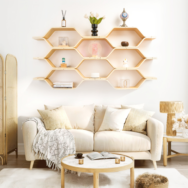 furniture,holiday gifts,bookshelf，Modular shelving Natural X 6