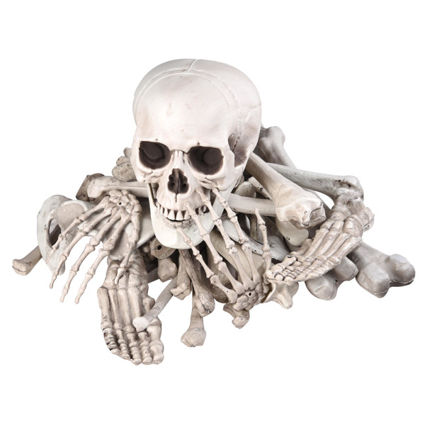 28 Pieces Skeleton Bones and Skull for Halloween Decor or Spooky Graveyard Ground Decoration for   decorating walls, doors, windows, tables, closets, haunted houses,   graveyards, bars, stages（No ship