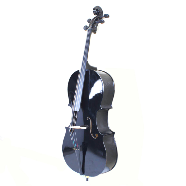 4/4 Wood Cello Bag Bow Rosin Bridge Black  (Old code:85409801)
