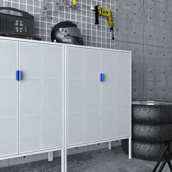Metal Storage Locker Cabinet, Adjustable Shelves Free Standing Sideboard Steel Cabinets for Office,Home