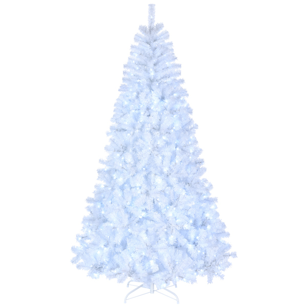 8ft White 670 Lights Warm Color 8 Modes 2008 Branch Christmas Tree White