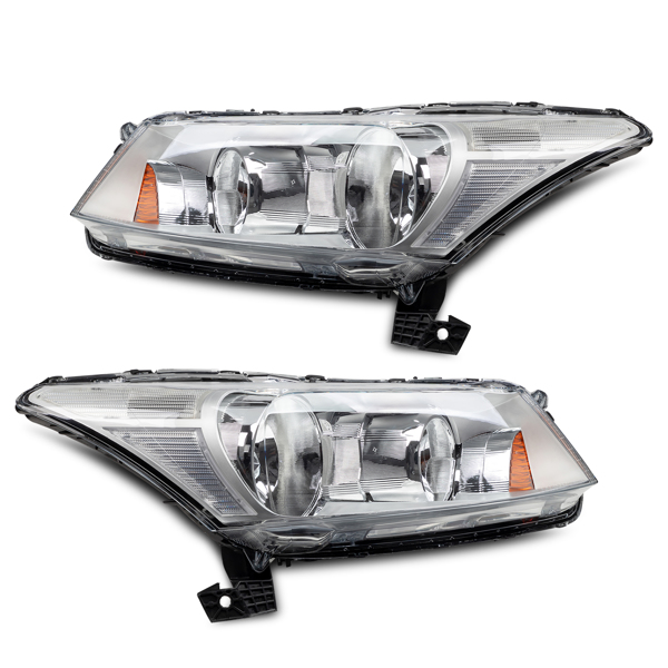 Headlights Chrome Housing Clear Lens Turn Signal for 08-12 Honda Accord Sedan