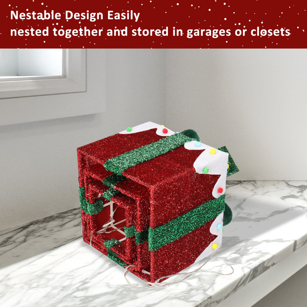 3pcs 60 Lights Iceberg Effect Colorful Small Cotton Balls Battery Type (Not Included) Garden Gift Box Decoration