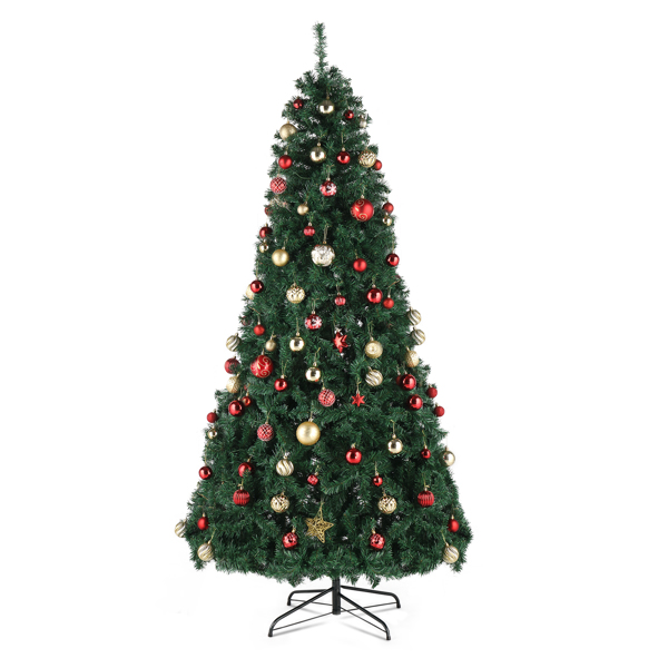 7ft Automatic Tree Structure PVC Material 450 Lights Warm Color 8 Modes 1050 Branches Christmas Tree Green