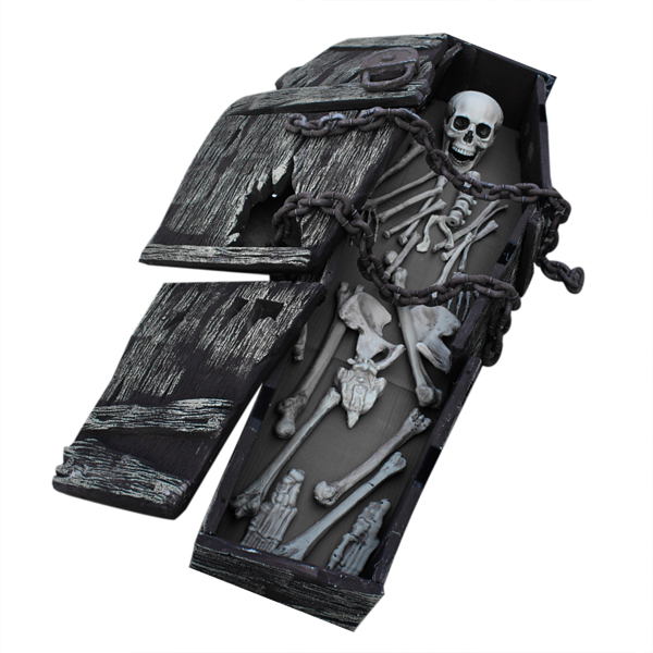 28 Pieces Skeleton Bones and Skull for Halloween Decor or Spooky Graveyard Ground Decoration for   decorating walls, doors, windows, tables, closets, haunted houses,   graveyards, bars, stages（No ship