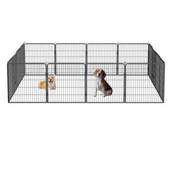 32\\" Outdoor Fence Heavy Duty Dog Pens 16 Panels Temporary Pet Playpen with Doors