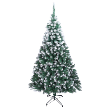 7FT Spray White PVC Christmas Tree 1349 Branches