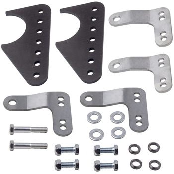 Universal Coil-Over Rear Lower Kit Adjustable Shock Mount Brackets Steel for 3\\" Axle Tubes