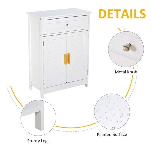 Bathroom Storage Cabinet White (Swiship-Ship)（Prohibited by WalMart）