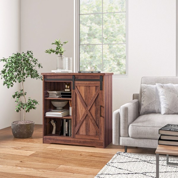 Kitchen Sideboard Storage Cabinet  - Brown ( Amazon Shipping)（Prohibited by WalMart）