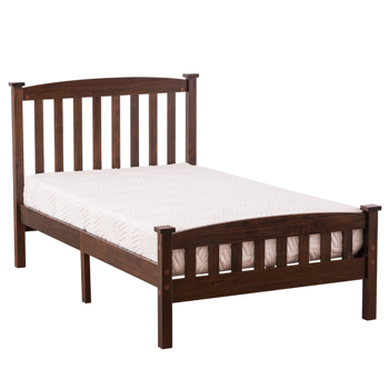 PWB-044 Cap Vertical Strip Bed Walnut Twin