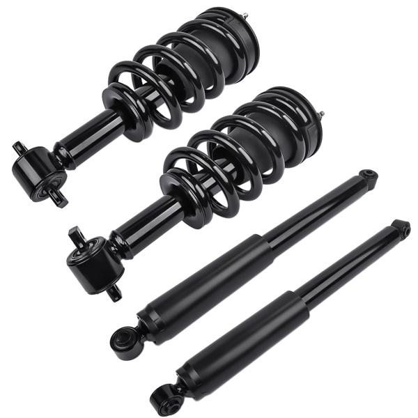 Front Complete Strut Assys + Rear Shock Absorbers Set of 4 For Chevrolet Silverado 1500 GMC Sierra 1500 4WD 2014-2018 239112 345074 911533