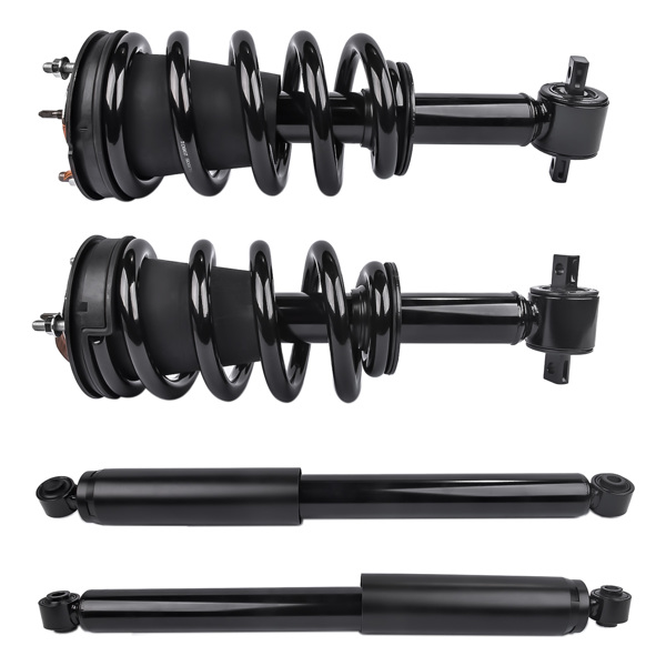 Front Complete Strut Assys + Rear Shock Absorbers Set of 4 For Chevrolet Silverado 1500 GMC Sierra 1500 4WD 2014-2018 239112 345074 911533