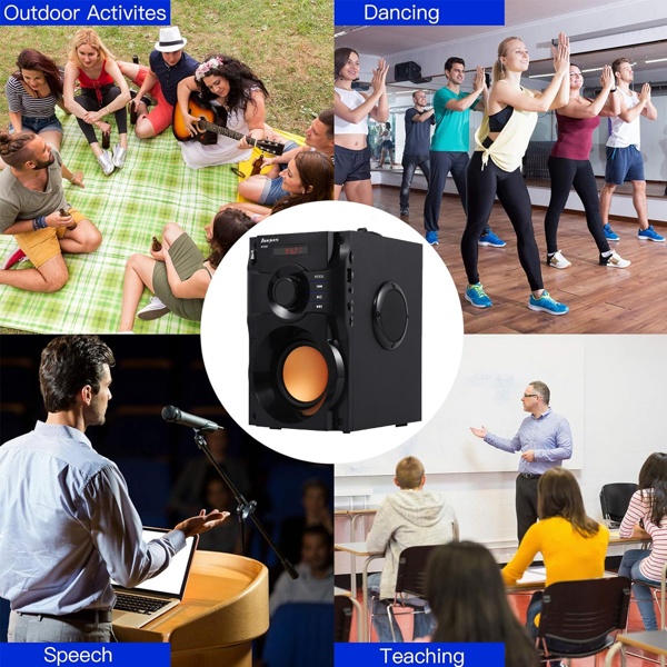 Portable Wireless Bluetooth Speaker Stereo Radio FM Radio TF USB Outdoor Party