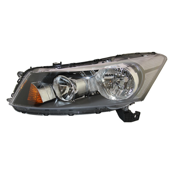 Headlights Black Housing Clear Lens Turn Signal for 2008-2012 Honda Accord Sedan