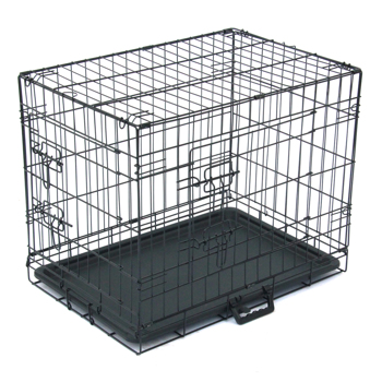 24\\" Pet Kennel Cat Dog Folding Steel Crate Animal Playpen Wire Metal