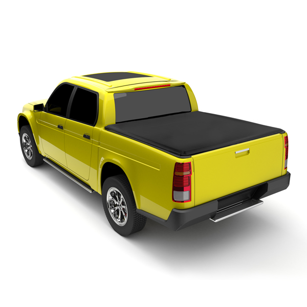 5.8FT Soft Roll-Up Tonneau Cover Truck Bed For 2007-2023 Silverado Sierra 1500