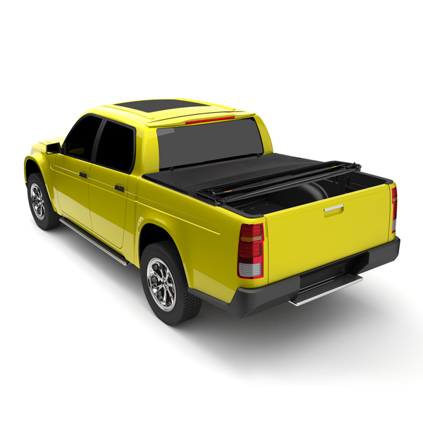 Fit For 2015-2022 Ford F-150 5.5Ft Soft Lock Four-Fold Truck Bed Tonneau Cover