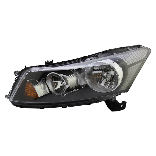 Headlights Black Housing Clear Lens Turn Signal for 2008-2012 Honda Accord Sedan