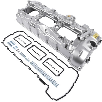 Aluminum Rocker Valve Cover with Gasket + Cap 11127570292 for BMW 135i 335i 435i 535i GT xDrive 640i Gran Coupe 740Li xDrive X1 X2  X4 X5 X6 M2