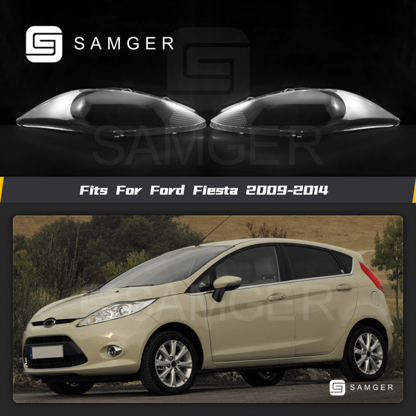 Left & Right Headlight Headlamp Lens Cover For Ford Fiesta 2009-2014【No Shipping On Weekends, Order With Caution】