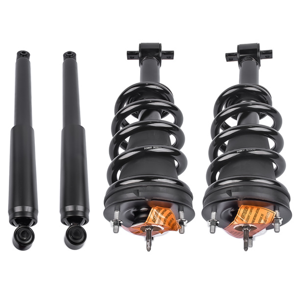 Front Complete Strut Assys + Rear Shock Absorbers Set of 4 For Chevrolet Silverado 1500 GMC Sierra 1500 4WD 2014-2018 239112 345074 911533