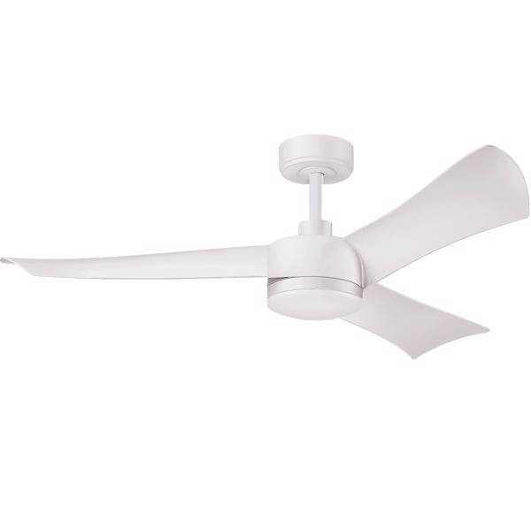 52" Smart Ceiling Fans with Lights and Remote, Quiet Reversible DC Motor and changing& Dimmable LED Light, 3 Blades 6 Speed White Ceiling Fan for Farmhouse Living Room Bedroom Dining Room Workroom Stu