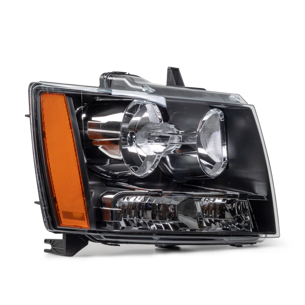 Fit For 2007-2014 Chevy Avalanche Tahoe Suburban Amber Corner Black Headlights