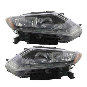 Headlights Lamps Black Housing Amber Corner Left Right for Nissan Rogue 14-16